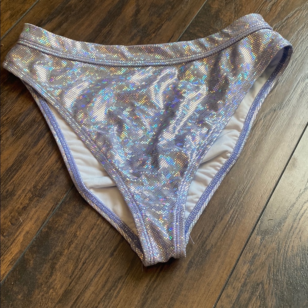 Shimmering Silver Bikini Bottom